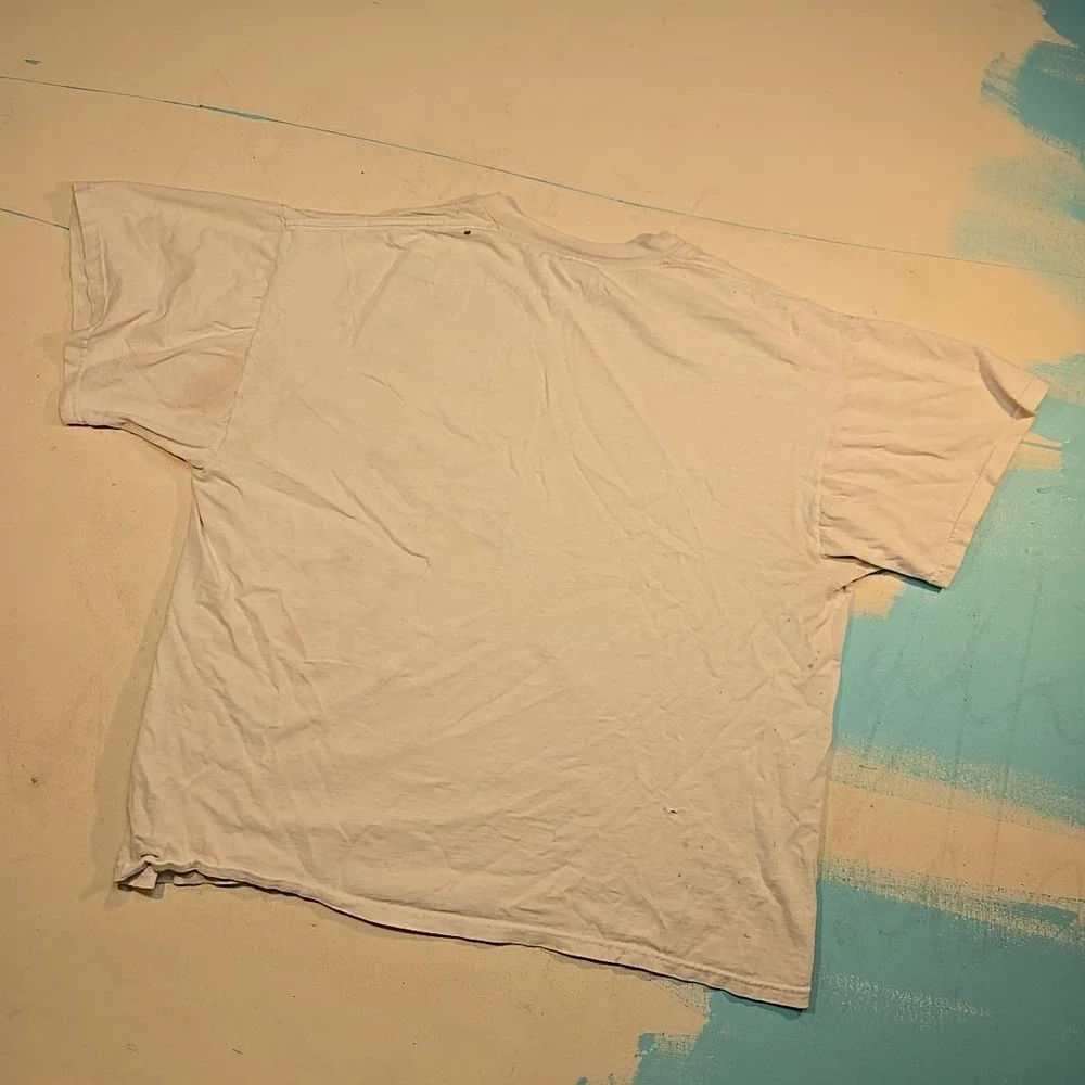 VTG 2003 Delta‎ XL Super Bowl XXXVII T-Shirt Distressed White Event Football NFL